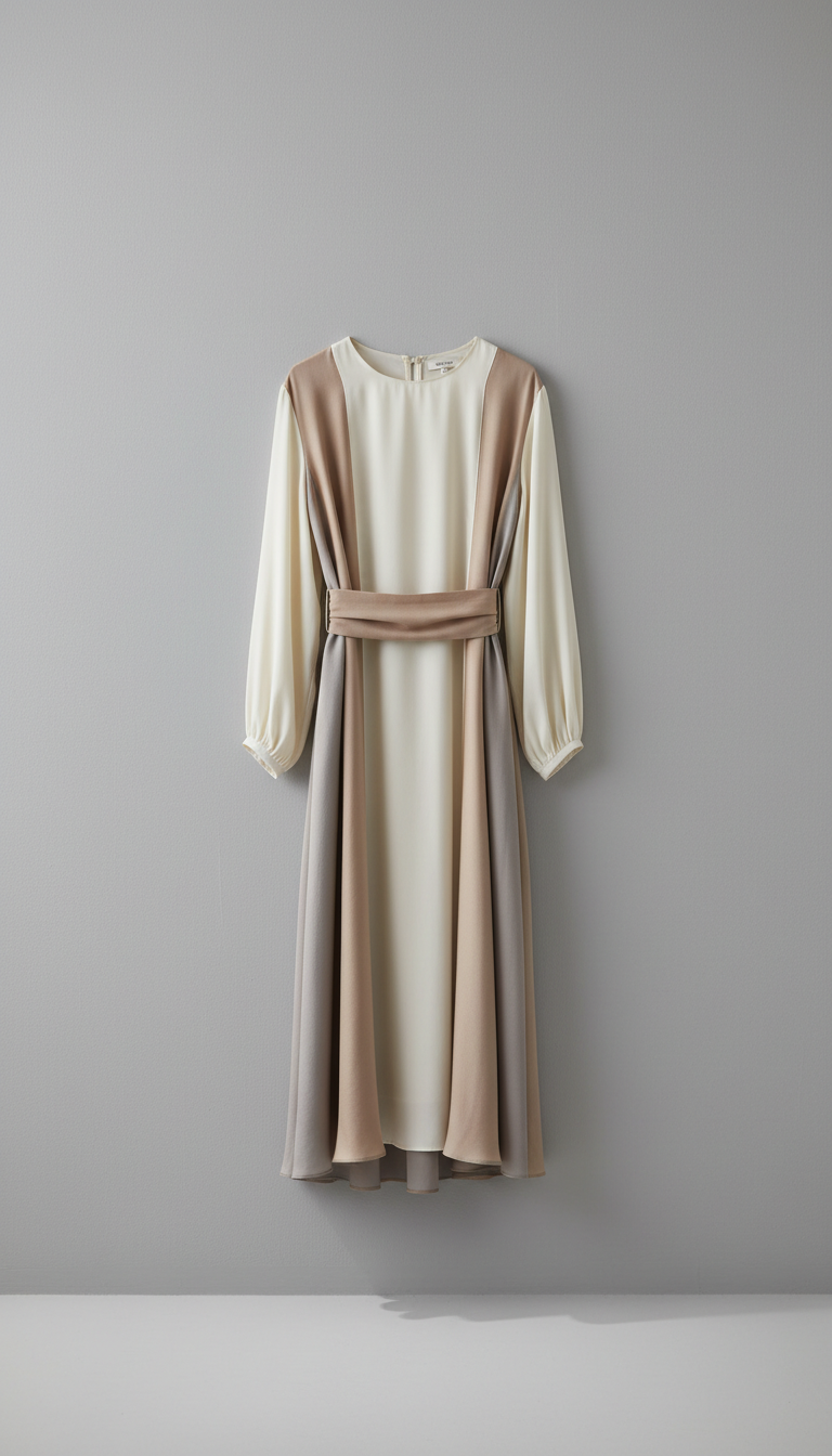 Vestido midi de seda serena