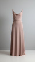 Vestido columna clay rose